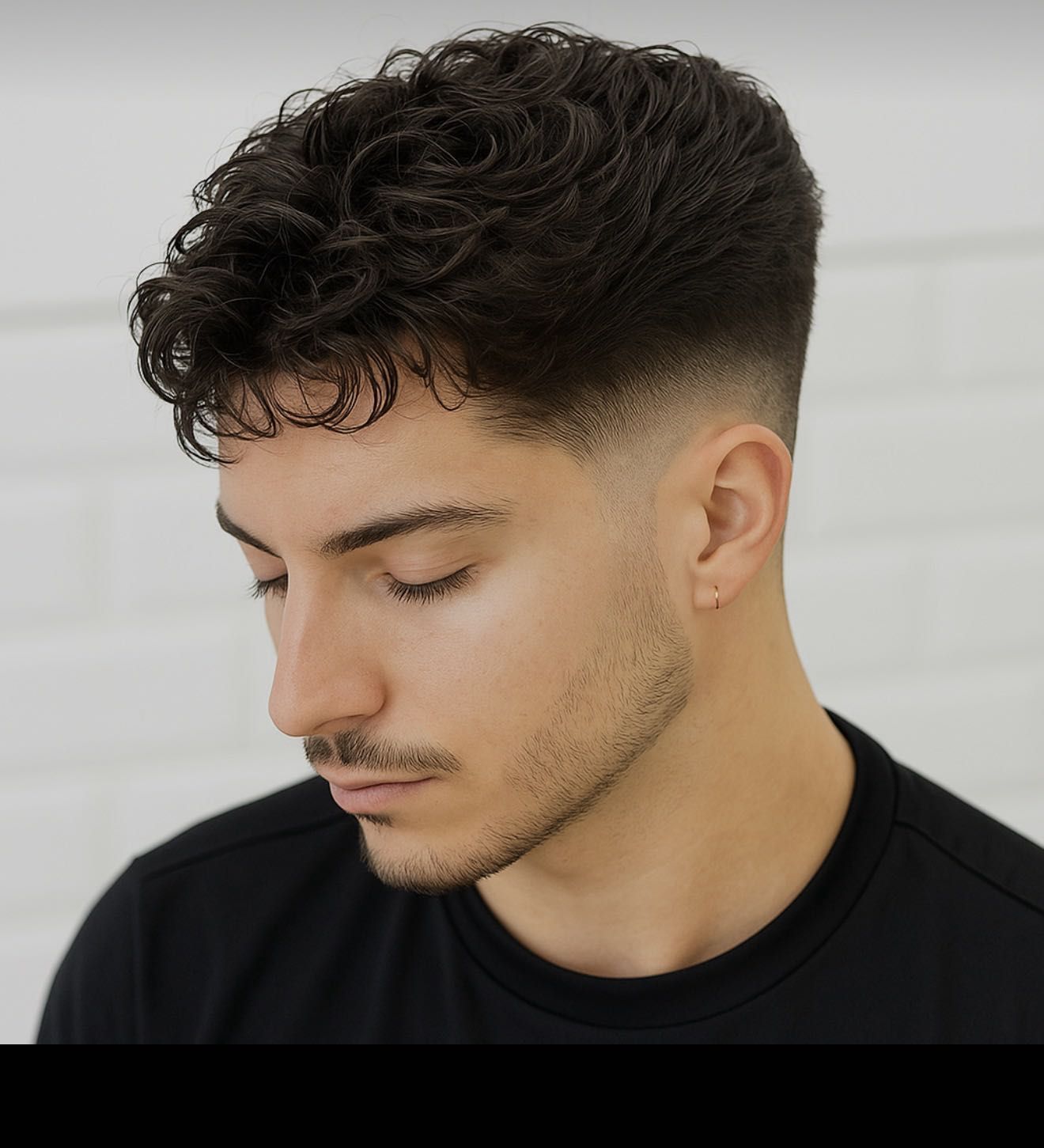 Prestige Barbers – Curly Top, Mid Fade
